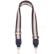 Polyester Bag Strap, with PU Leather & Alloy Clasps, Bag Replacement Accessories, Rosy Brown, 88x3.75cm(FIND-WH0065-40)