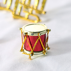 Miniature Alloy Musical Instruments, for Dollhouse Accessories Pretending Prop Decorations, Musical Instruments Pattern, 25x26mm(MIMO-PW0001-049A)