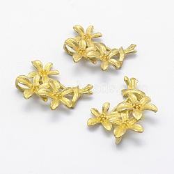 Brass Pendants, Lead Free & Cadmium Free & Nickel Free, Flower, Raw(Unplated), 28.5x25.5x4.5mm, Hole: 3x5.5mm(KK-F721-041C-RS)