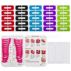 Manicure Tool Kits, with Peel off Tape, Plastic Nail Model, Spill Proof Manicure Protector Tools, Aluminum Foil Zip Lock Plastic Bags, Mixed Color, 30x20cm, Inner Measure: 21.8x18cm(MRMJ-N010-13)