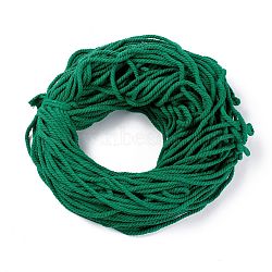 Cotton Thread Cords, 3-Ply, For Jewelry Making, Green, 5~5.8mm, 109.4 yard(100m)/bundle(OCOR-C001-02L)