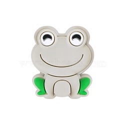 Frog Food Grade Silicone Beads, Chewing Beads For Teethers, DIY Nursing Necklaces Making, Gainsboro, 28.5mm(PW-WG10040-01)