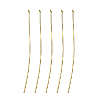 Brass Ball Head Pins, Golden, 70x0.6mm, 22 Gauge, Head: 1. 5mm, about 112pcs/20g
