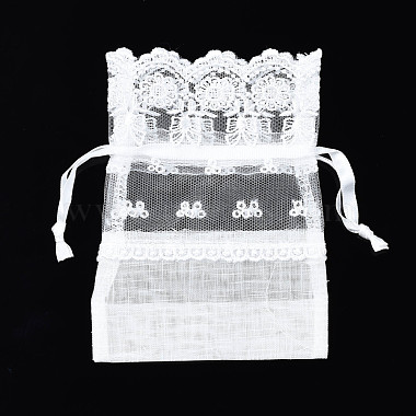 Polyester Lace & Slub Yarn Drawstring Gift Bags(OP-Q053-001)-3
