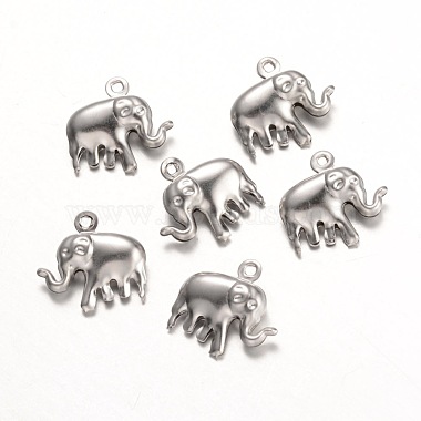 Stainless Steel Color Elephant 316 Surgical Stainless Steel Charms