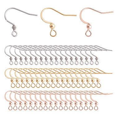 Mixed Color 304 Stainless Steel Earring Hooks