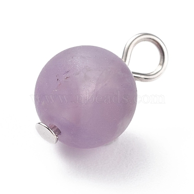 Frosted Natural & Synthetic Gemstone Charms(PALLOY-JF01388)-4