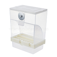 Plastic Pet Automatic Fixed Quantity Feeder, with Iron Finding, Old Lace, 13.7x12x8.2cm(AJEW-WH0126-77)