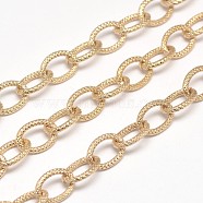 3.28 Feet Electroplate Iron Cable Chains, Soldered, Lead Free & Nickel Free, Golden,12x9x2mm(X-CH-M002-04MG-FF)