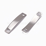 Rectangle 304 Stainless Steel Links connectors, Stainless Steel Color, 38.5x7x1mm, Hole: 4x4mm(STAS-I045-40)
