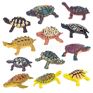 1 Set Sea Turtle Plastic Figurines Display Decorations, Micro Landscape Fish Tank Decoration Accessories, Mixed Color, 40~53x28~40x11~20mm, 12pcs/set(DJEW-GA0001-48)