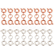 Unicraftale 16Pcs 2 Colors Stainless Steel Double Spring Ring Clasps, Mixed Color, 20mm, Clasp: 6x1.5mm, 8pcs/color(STAS-UN0051-02)