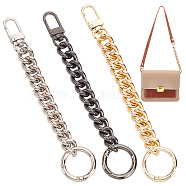WADORN 3Pcs 3 Colors Aluminum Curb Chain Purse Strap Extenders, with Zinc Alloy Spring Gate Ring & Swivel Clasp, Mixed Color, 15.4cm, 1pc/color(FIND-WR0008-93)