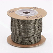 Nylon Cords, String Threads Cords, Round, Slate Gray, 1.5mm, about 27.34 yards(25m)/roll(OCOR-L035-G09)