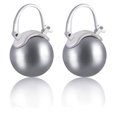 Gray Brass Earrings