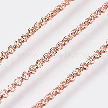 Long-Lasting Plated Brass Cable Chain Necklaces(NJEW-K112-10RG-NF)-2