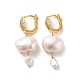 Potato Natural Pearl Hoop Earrings for Women(EJEW-E303-38G)-1