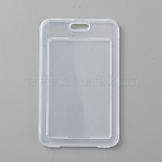 Clear Plastic ID Card Holder, Name Key Card Tag Holder, Rectangle, Vertical, Clear, 111.5x69x5mm, Hole: 6x16mm, Inner Diameter: 53x84.5mm(AJEW-WH0314-129A)