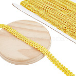 13M Polyester Centipede Lace Ribbons, Braided Lace Trim, Yellow, 1/2 inch(12mm), about 14.22 Yards(13m)/pc(SRIB-WH0011-223A)