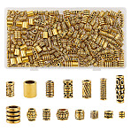 300Pcs 15 Styles Tibetan Style Alloy Beads, Cadmium Free & Lead Free, Column, Antique Golden, 9x8mm, Hole: 6mm, 20pcs/style(TIBEB-GO0001-08C)