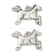 Tibetan Style Alloy Pendants, Cadmium Free & Lead Free, Horse, Antique Silver, 13.5x18x1.5mm, Hole: 1.4mm, about 1176pcs/1000g(FIND-M047-37AS)