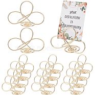 Iron Spiral Place Card Holders, Memo Holders, for Restaurants, Wedding, Office, Infinity, Golden, 76x43x52mm(AJEW-WH0318-04G)