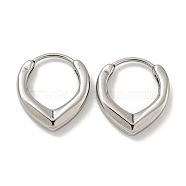 316 Surgical Stainless Steel Hoop Earrings, Ring, Antique Silver, 17x15.5mm(EJEW-D096-18G-AS)