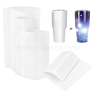 PET Heat Shrinkable Bag, Vacuum Cup Membrane, Shrink Film, Doubleport Bag, Rectangle, White, 40pcs/set(FIND-PH0001-87)