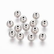 Tibetan Style Alloy Round Beads, Cadmium Free & Nickel Free & Lead Free, Antique Silver, 6mm, Hole: 1.5mm, about 1690pcs/1000g(TIBEB-5204-AS-NR)