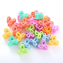Bowknot Plastic Claw Hair Clips, with Iron Findings, for Girls, Mixed Color, 24~30mm(OHAR-P021-09A-04)