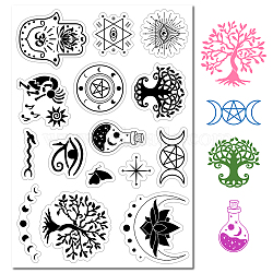 Custom PVC Plastic Clear Stamps, for DIY Scrapbooking, Photo Album Decorative, Cards Making, Stamp Sheets, Film Frame, Hamsa Hand Pattern, 160x110x3mm(DIY-WH0439-0013)