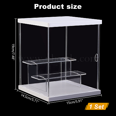 3-Tier Transparent Acrylic Minifigures Display Case(ODIS-WH0043-68B)-2