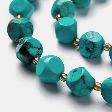 Perles de turquoise naturelle brin(G-M367-23B)-6
