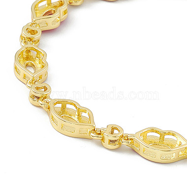 Brass Micro Pave Cubic Zirconia Chain Bracelets(BJEW-P288-04G)-3
