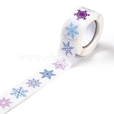 Christmas Themed Flat Round Roll Stickers(X-DIY-B045-04A)-3