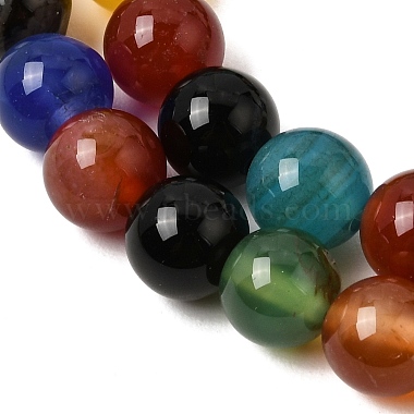 Natural Agate Beads Strands(G-F417-05-8mm)-9