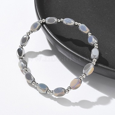 304 Stainless Steel Beads Stretch Breacelets for Women(BJEW-M054-01P-03)-4