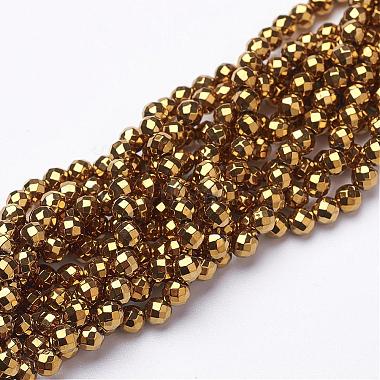 4mm Gold Round Non-magnetic Hematite Beads