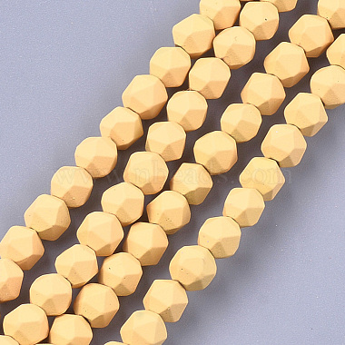 6mm Gold Polygon Non-magnetic Hematite Beads