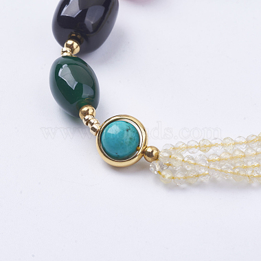 bracelets de perles de quartz rutiles en or naturel(BJEW-I247-06-A)-2