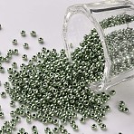 11/0 FGB Grade A Round Glass Seed Beads, Dyed, Aquamarine, 2.3x1.5mm, Hole: 1mm, about 48500pcs/pound(SEED-N001-C-0567)