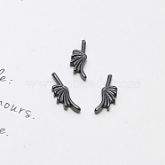Brass Head Pins, for Ghost Witch Baroque Pearl Making, Angel Wing, Gunmetal, 9x4mm(BAPE-PW0001-03C-B)