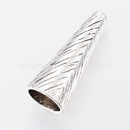 Tibetan Style Alloy Beads, Cone, Antique Silver, 37x14~15mm, Hole: 3~12mm(PALLOY-YC8685-AS)