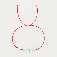 Natural Shell Evil Eye Bracelets, Minimalist Design Glass Beaded Bracelets for Women, Perfect Gift(FK3019-1)