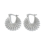304 Stainless Steel Earrings, Chandelier Earrings, Sunflower, Stainless Steel Color, 25x2.5mm(EJEW-U004-06P)