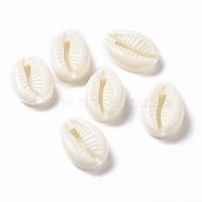 Acrylic Cabochons, Imitation Cowrie Shell, Beige, 18x12.5x6.5mm, about 833pcs/500g(OACR-C011-26B)