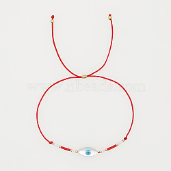 Natural Shell Evil Eye Bracelets, Minimalist Design Glass Beaded Bracelets for Women, Perfect Gift(FK3019-1)