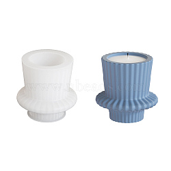 DIY Silicone Candle Holder Molds, Candlestick Molds, Gesso Resin Casting Molds, White, 65x71mm, Inner Diameter: 19mm(DIY-K073-38A)