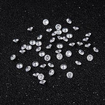 Clear Grade A Diamond Shaped Cubic Zirconia Cabochons, Faceted, 3x2mm