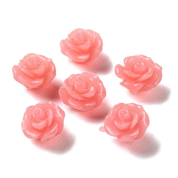 Synthetic Shell Dyed Beads, Flower, Pink, 6~7x7x4~5mm, Hole: 1mm